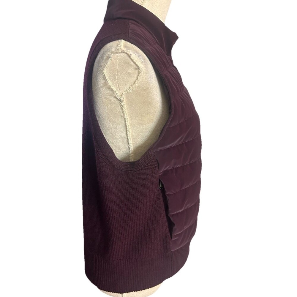 Athleta Vest Womens Sz L Burgundy Puffer Hybrid Hanover Spiced Cabernet - Picture 5 of 9